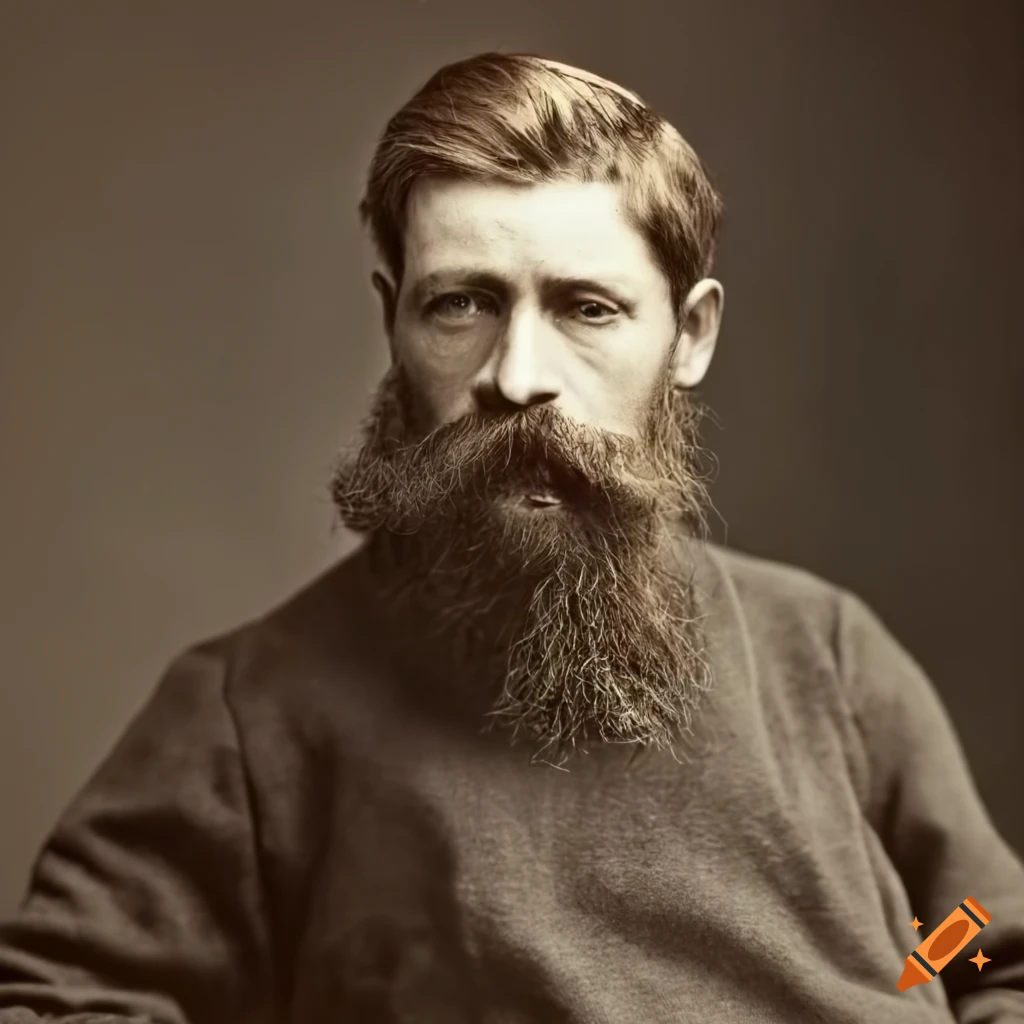 Portrait Of A French canadian Man With Mustache And Beard On Craiyon
