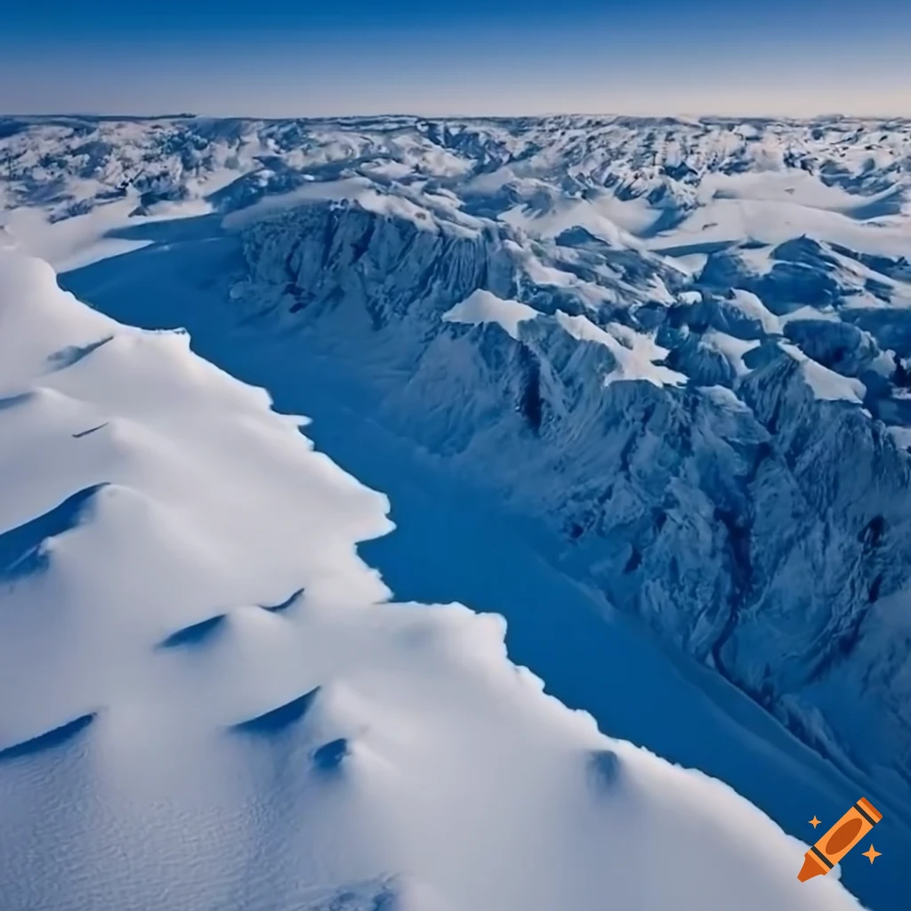 aerial view of snowy terrain