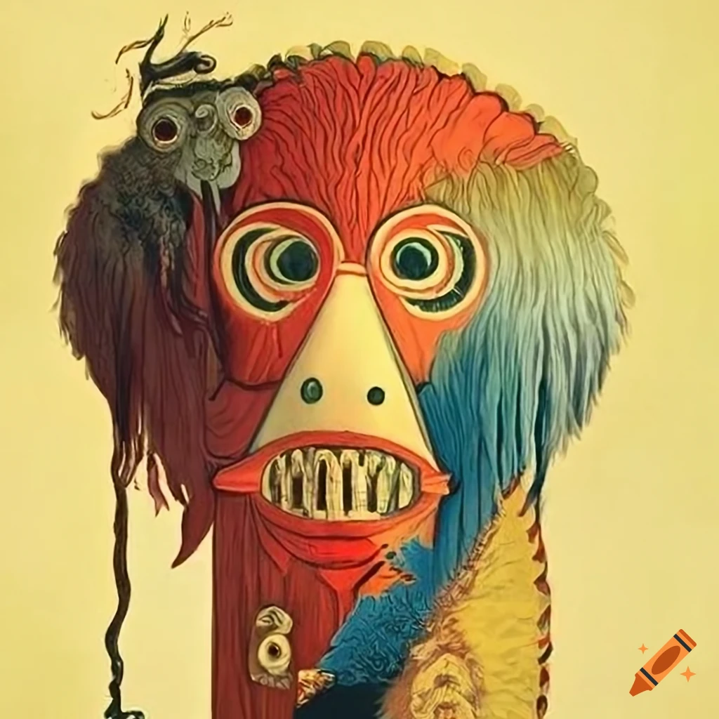 Japanese serigraph of baba yaga tarot artwork