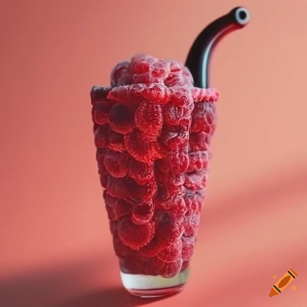 Close-up of a scratched raspberry