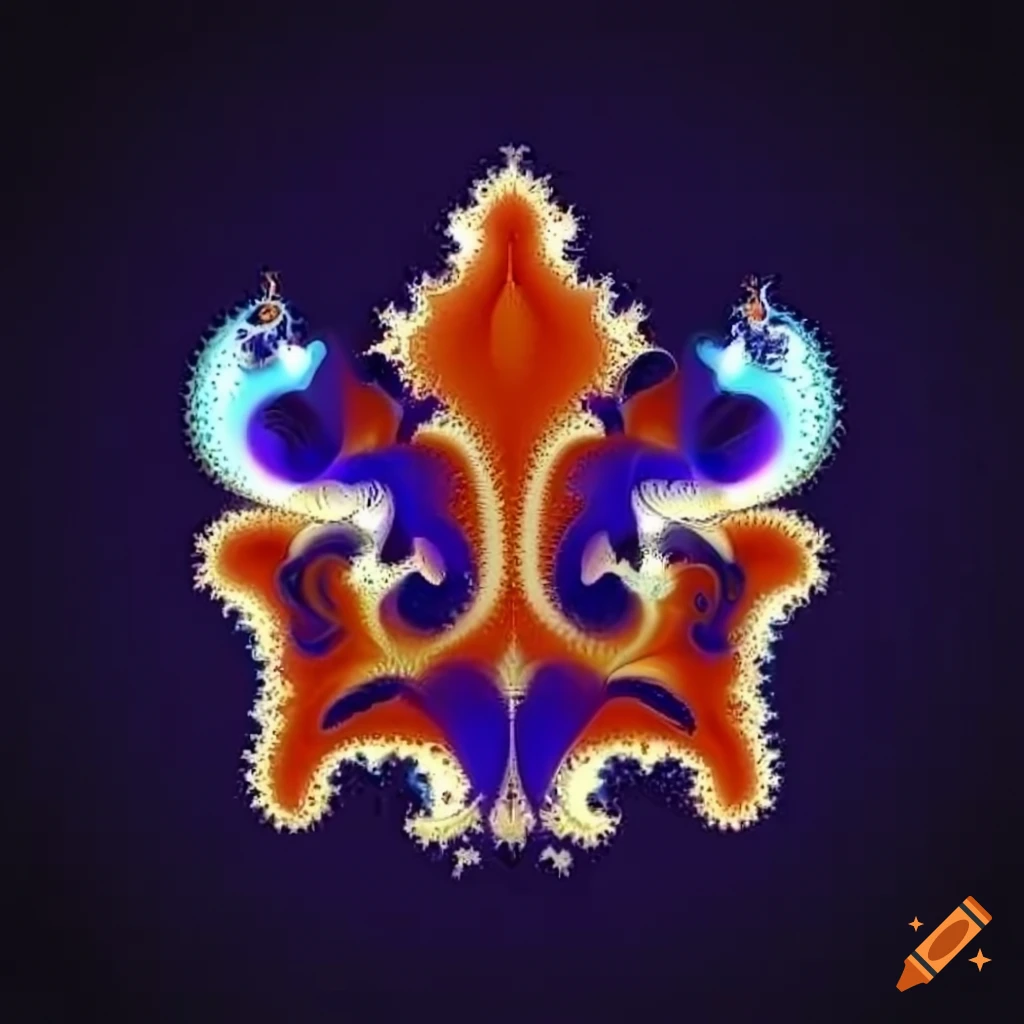abstract artwork of an orchid-like pattern