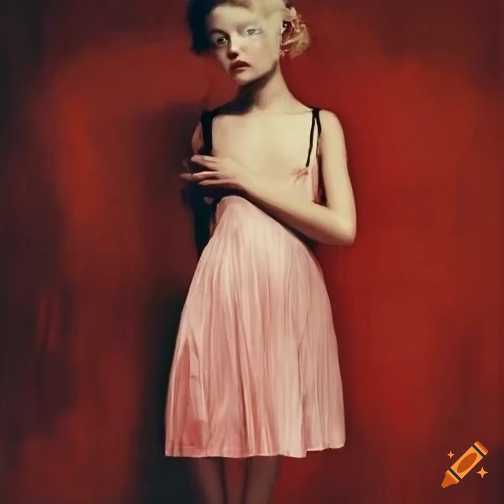 painting of two timid and nervous French ladies