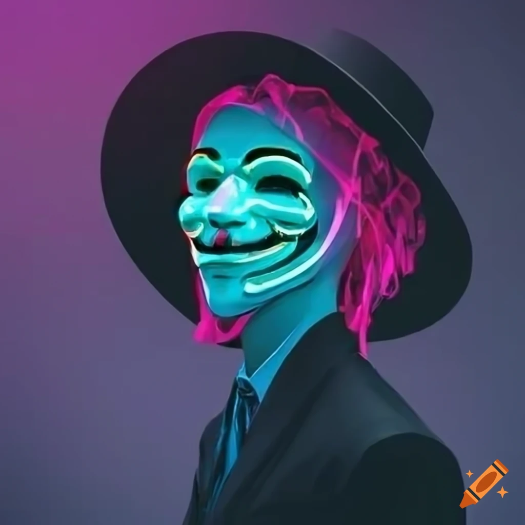 acrylic-painting-of-a-cyberpunk-hacker-in-a-black-suit-on-craiyon