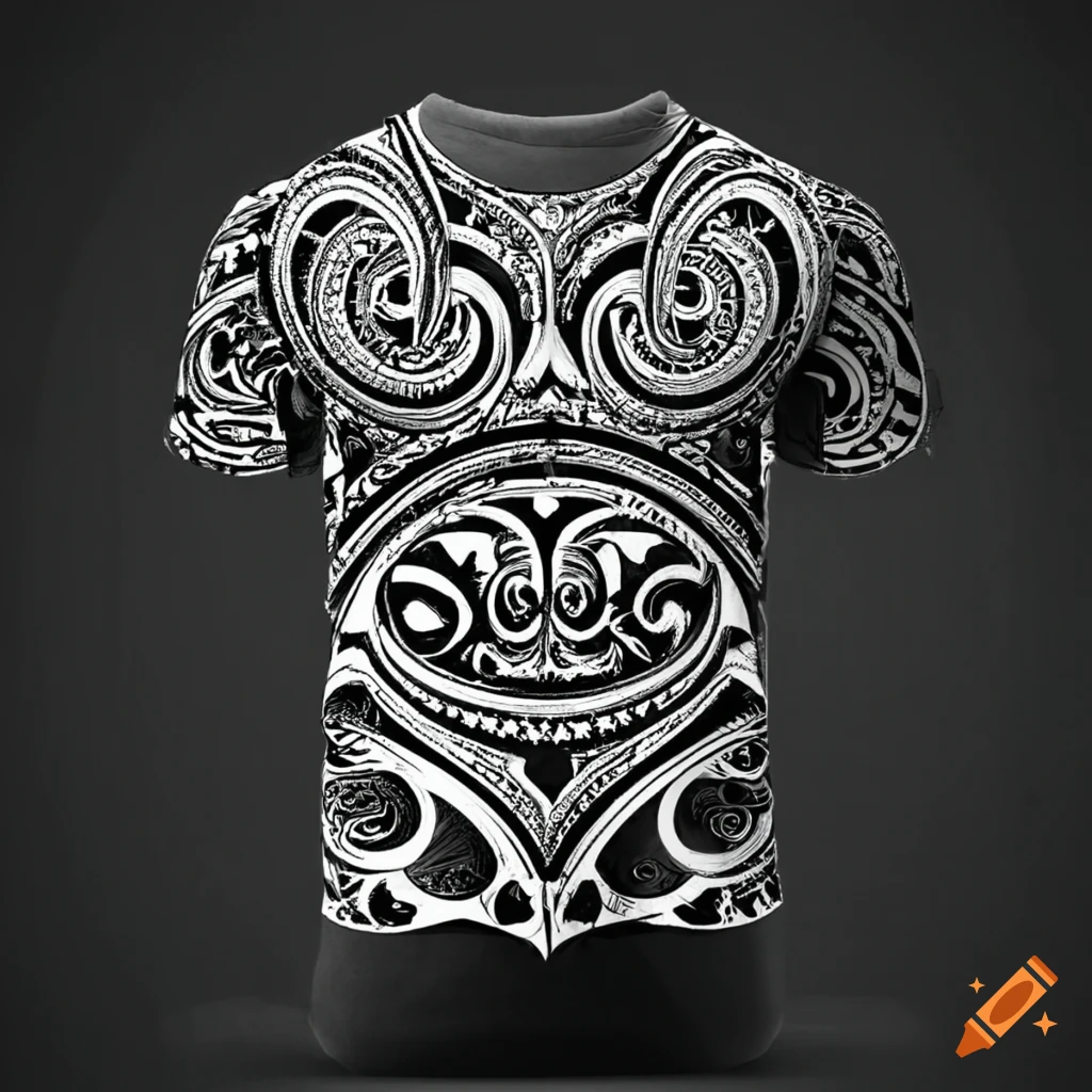 Modern maori pattern t-shirt design