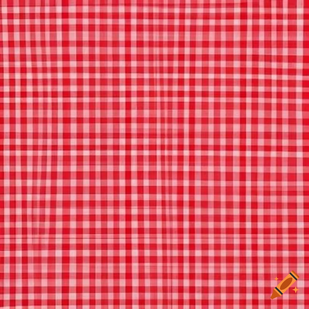 Red and white square pattern fabric