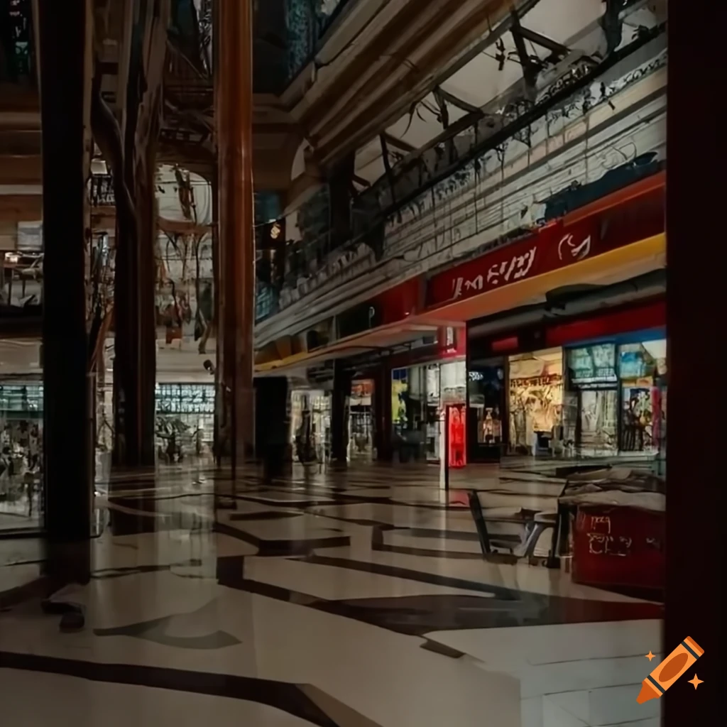 interior of a desolate mall