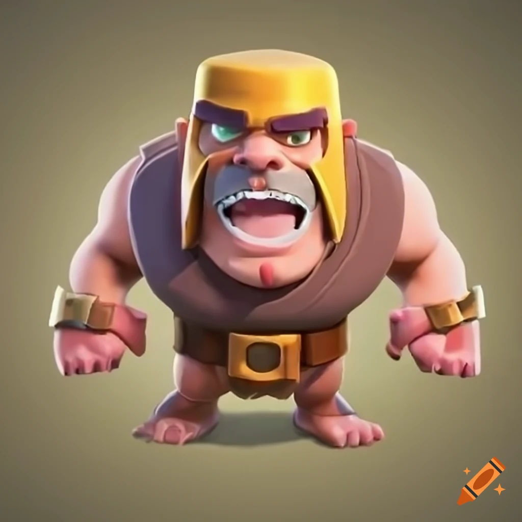 Image of a barbarian character from clash of clans