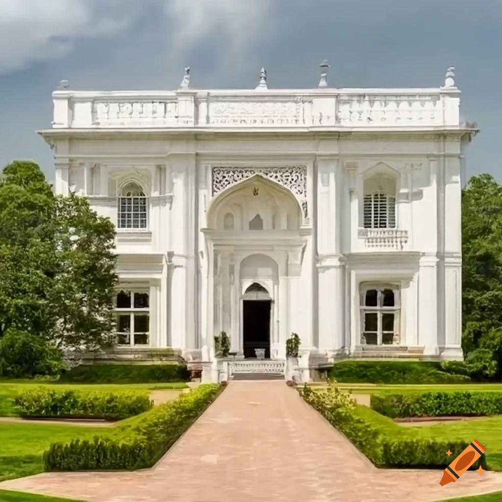 Full Frontal Elevation Of Mughal Mahal White House Whitemarsh Lynnewood On Craiyon 3973