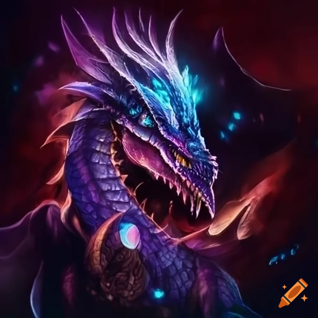 Anime-style crystal dragon hybrid on Craiyon