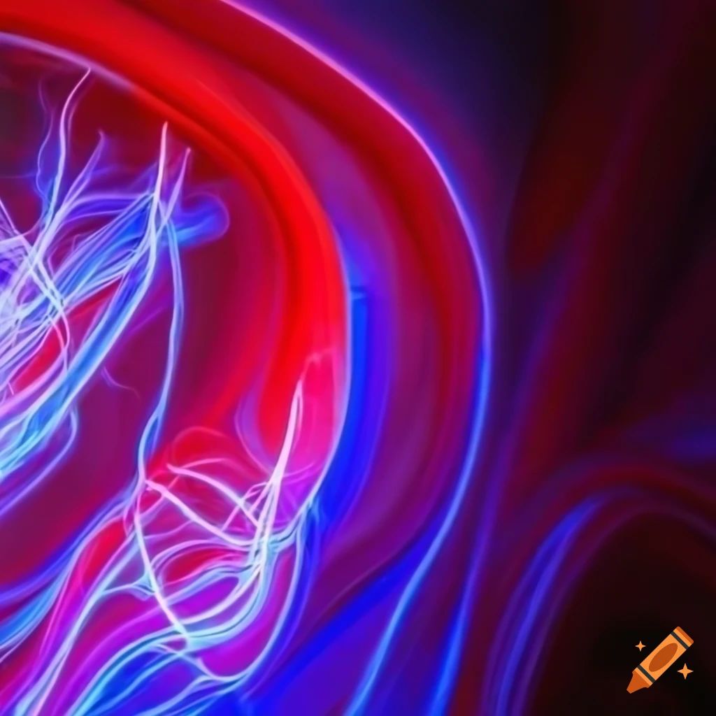 abstract light painting in vibrant colors