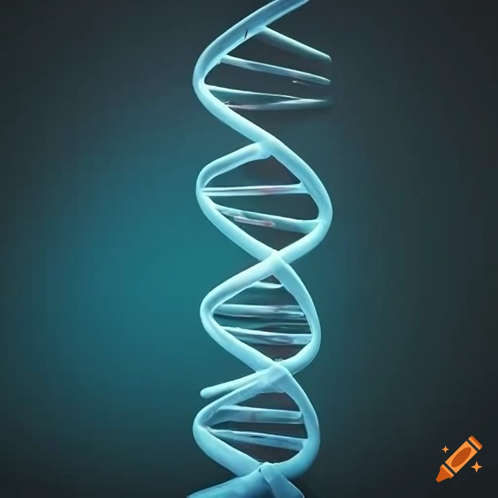 futuristic book cover with DNA stem border