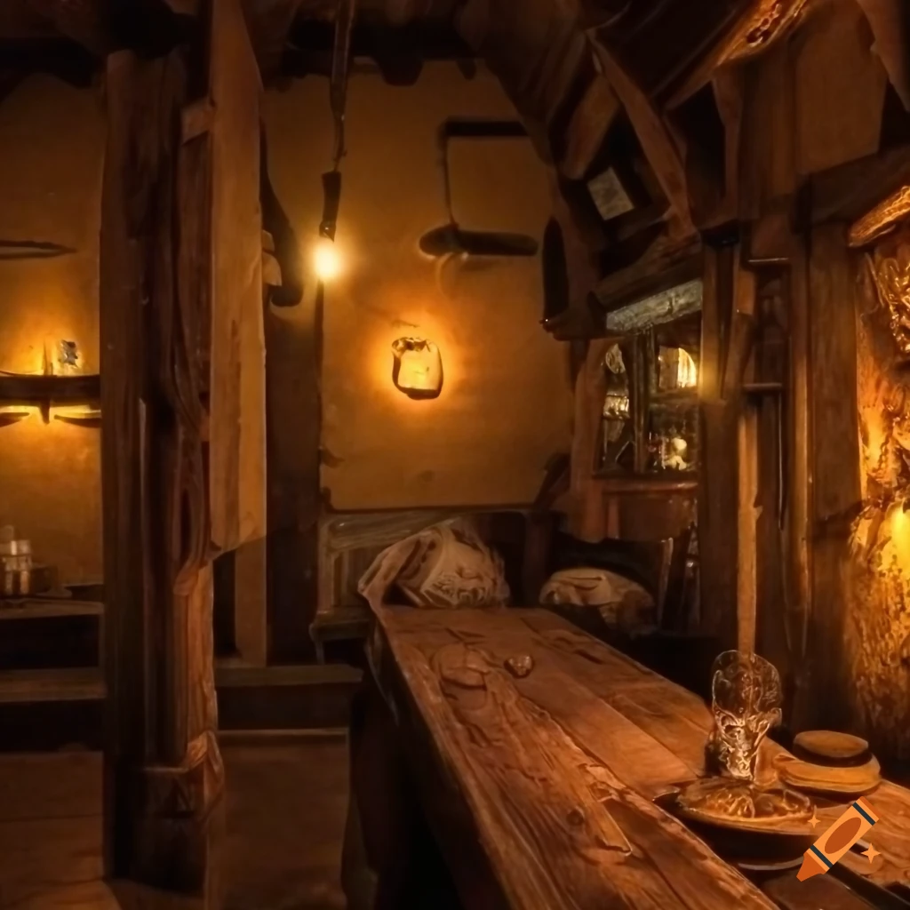 Medieval bedroom with traditional decor on Craiyon