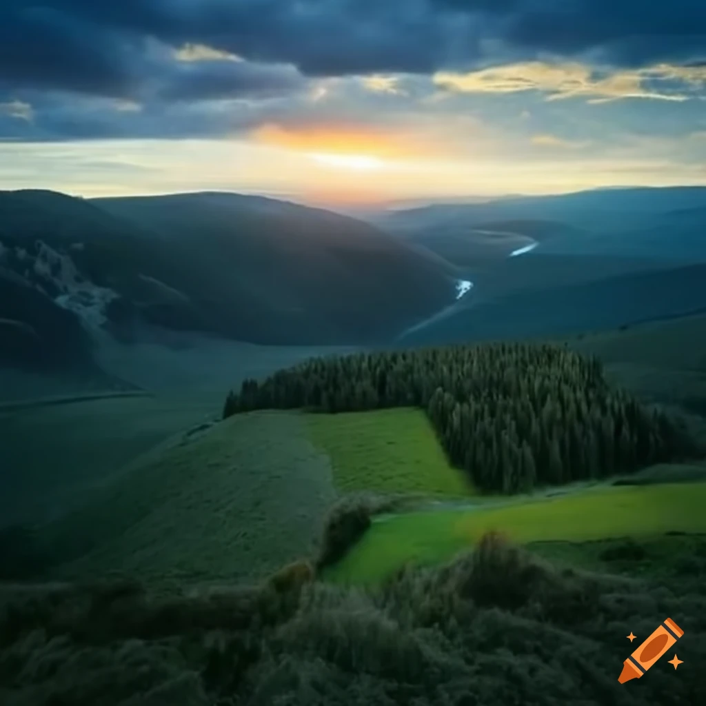 ultra-realistic landscape of the French Drôme