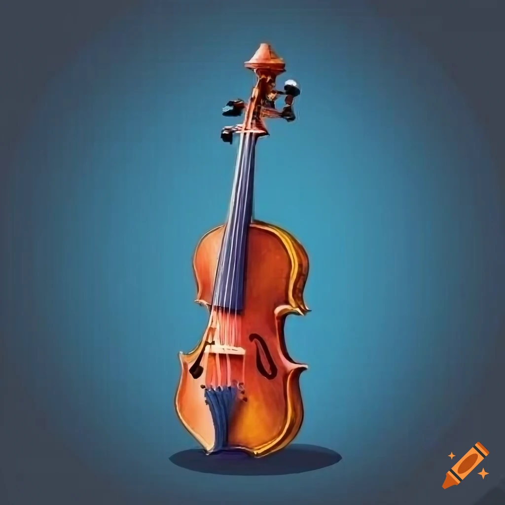 elegant blue hymnary cover design with a small violin
