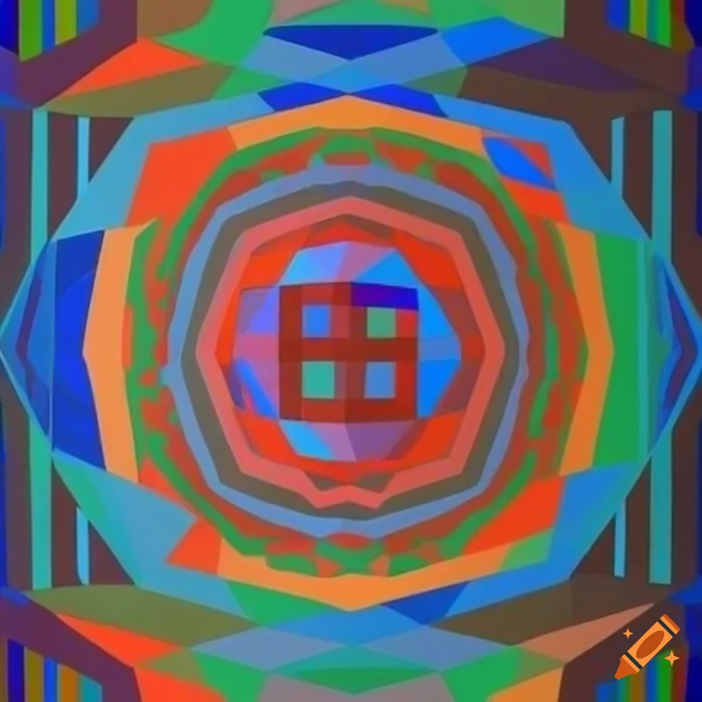 geometric surrealistic artwork by Victor Vasarely