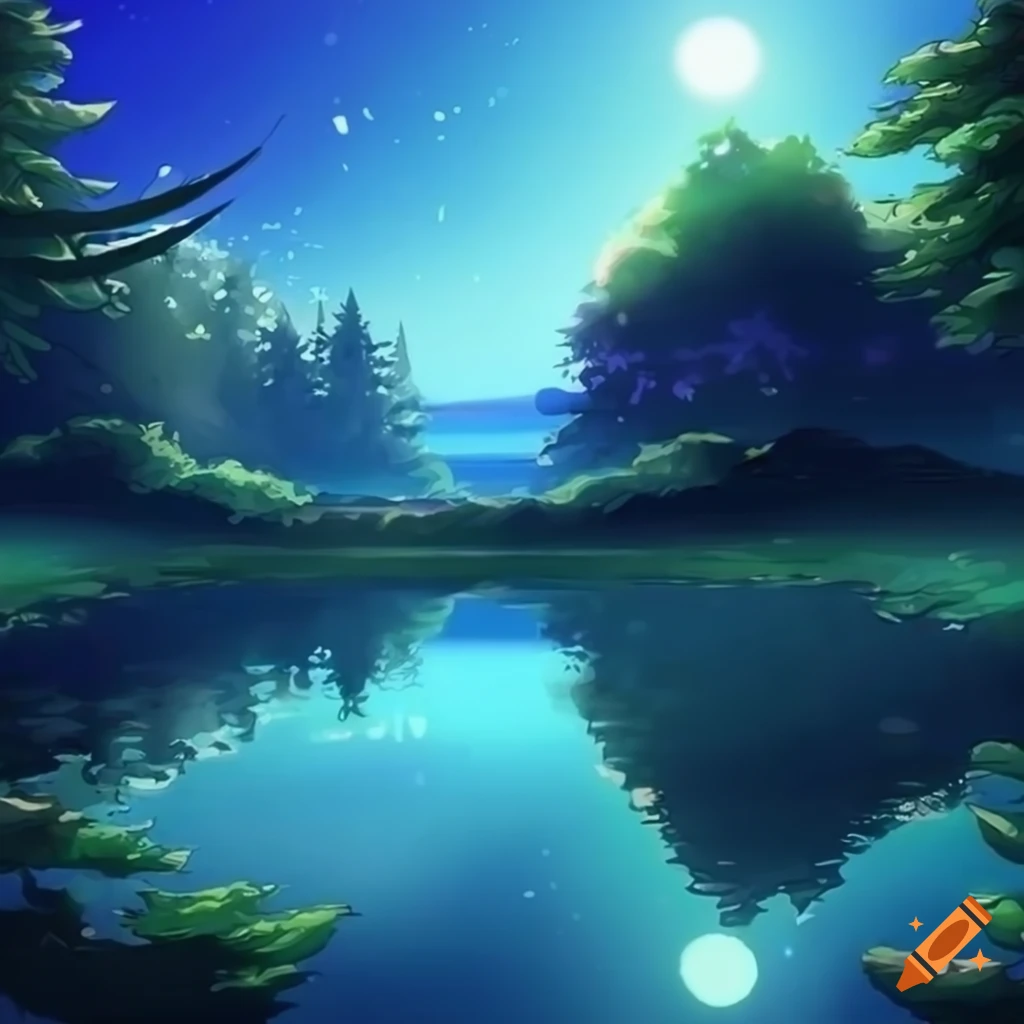 Gorgeous lake anime nature wallpaper HD by xRebelYellx on DeviantArt