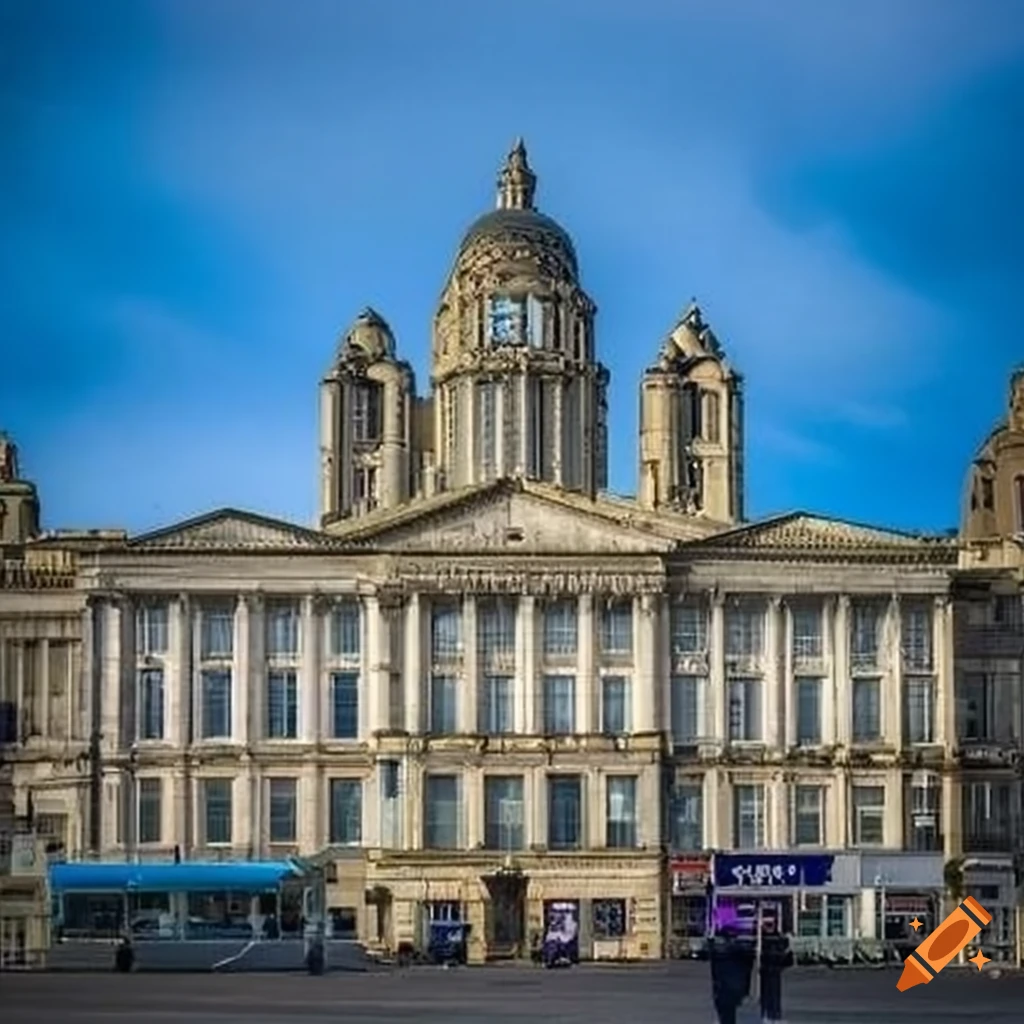 Cityscape of liverpool city centre on Craiyon