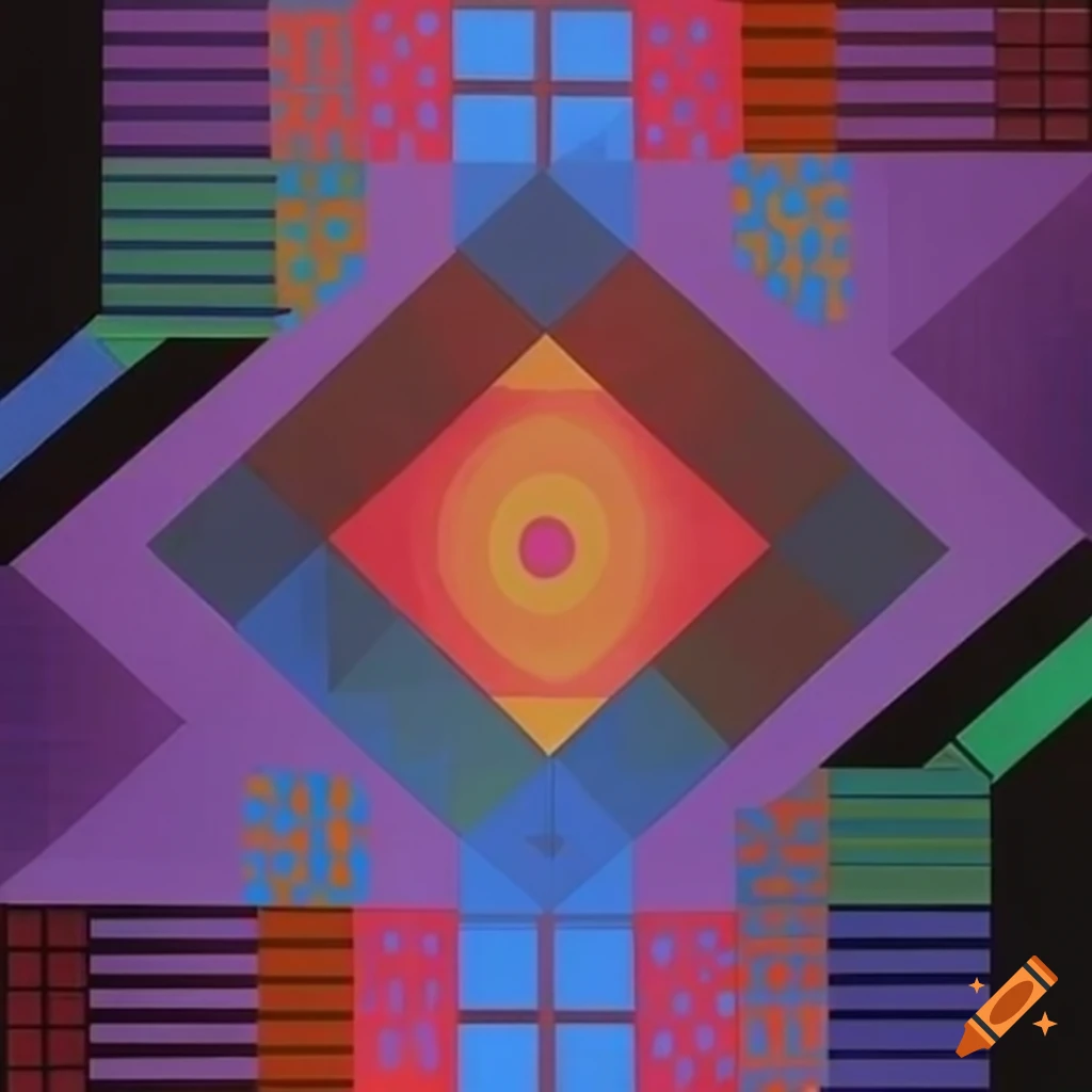 Geometric surrealist artwork by victor vasarely