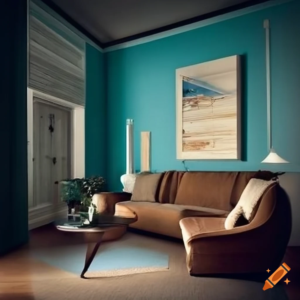 Modern living room in a loft style with light colors on Craiyon