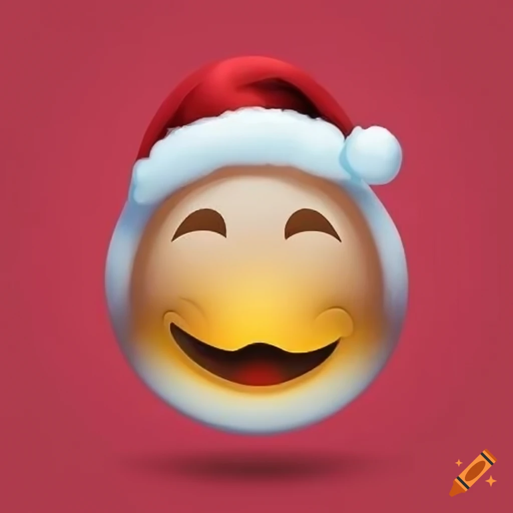 Round emoji of santa claus