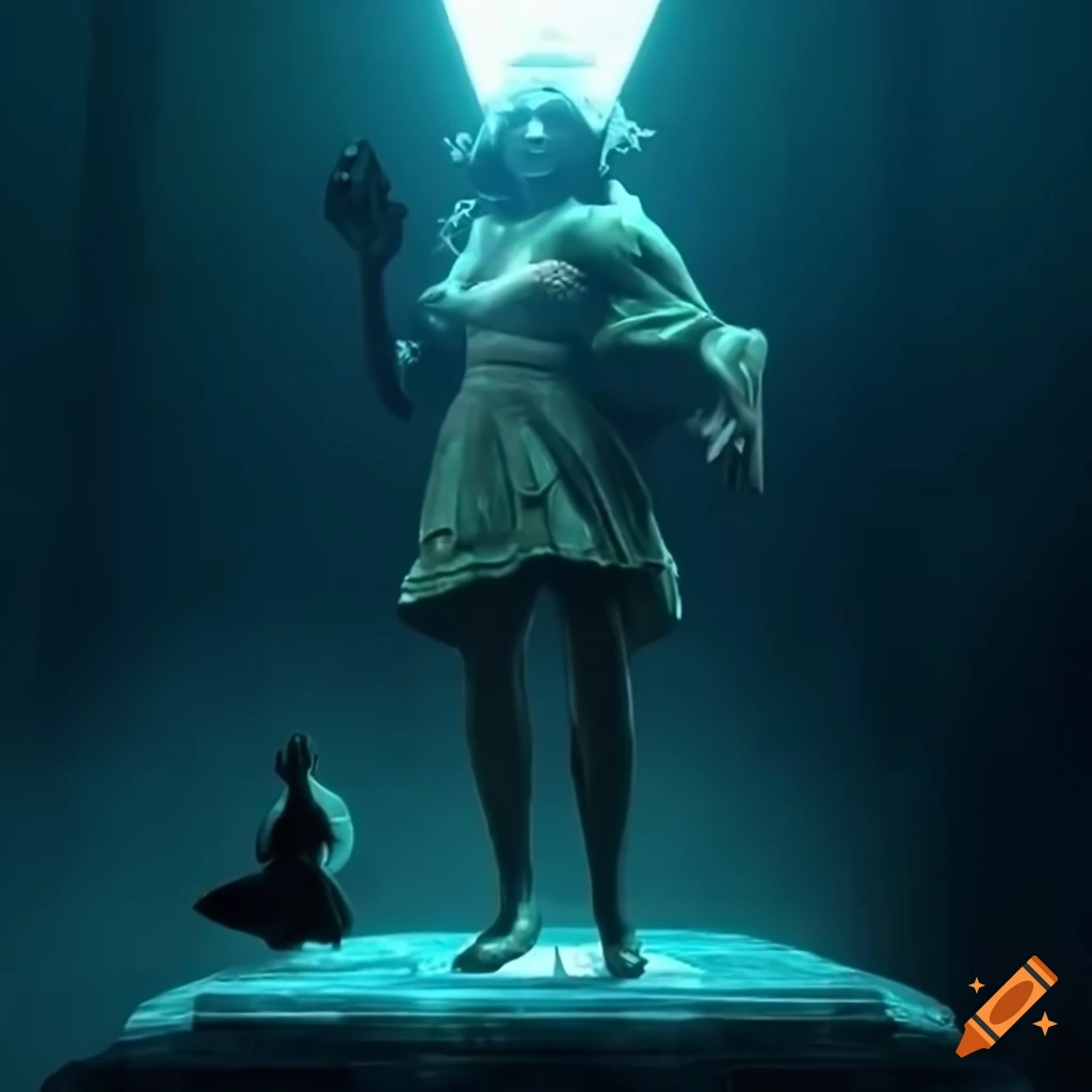 Hyperrealistic animation of a statue coming to life on Craiyon