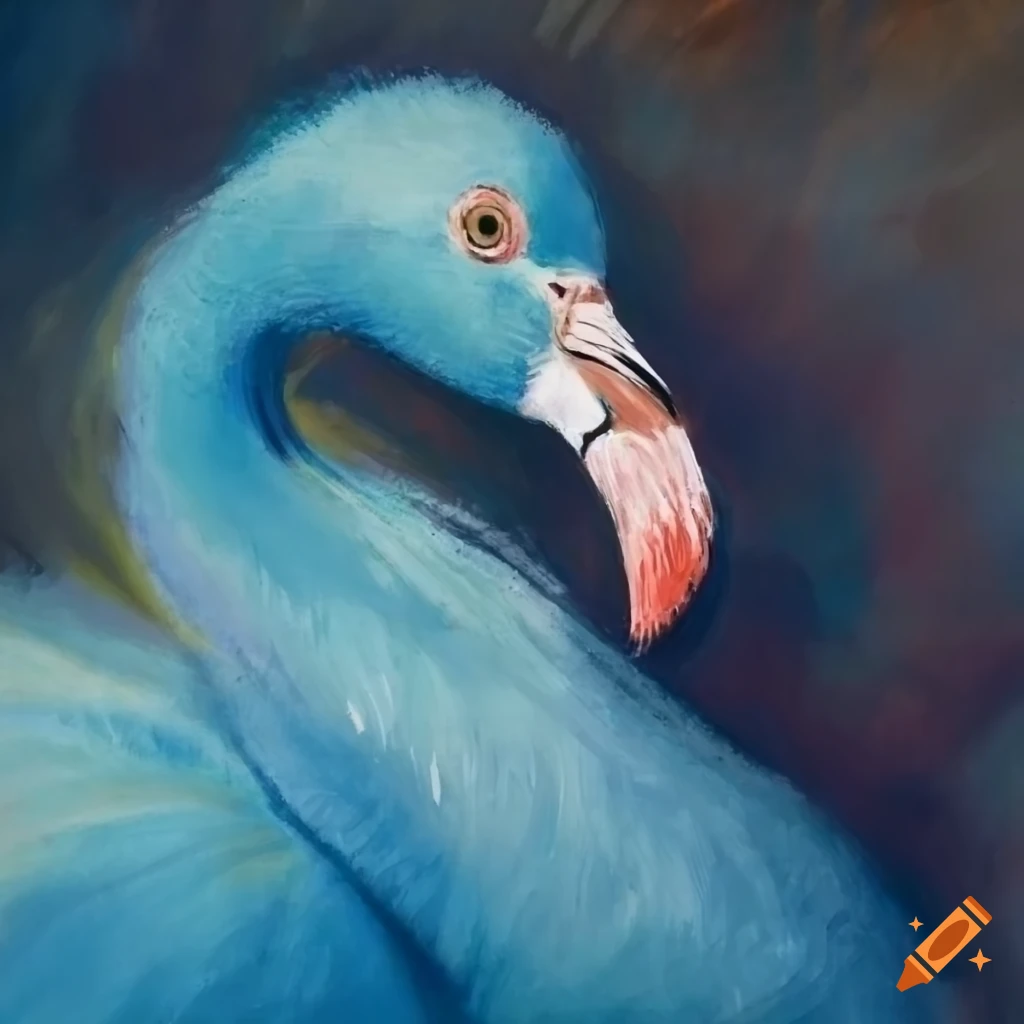 Chinese style flamingo painting on Craiyon