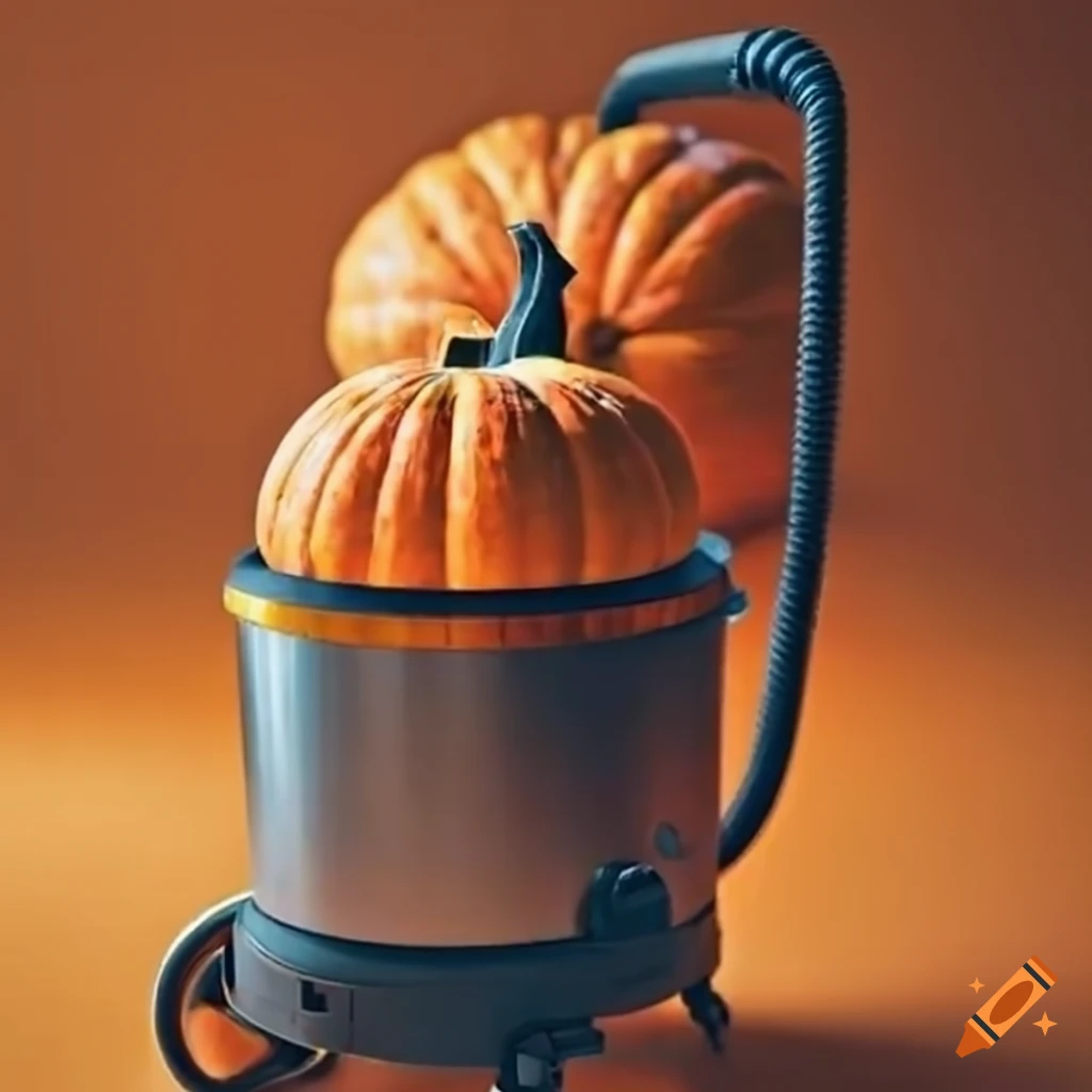 Industrial vacuum cleaner with thanksgiving pumpkins on Craiyon