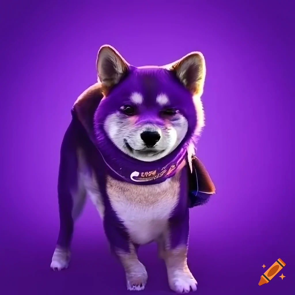 purple Shiba Inu dog