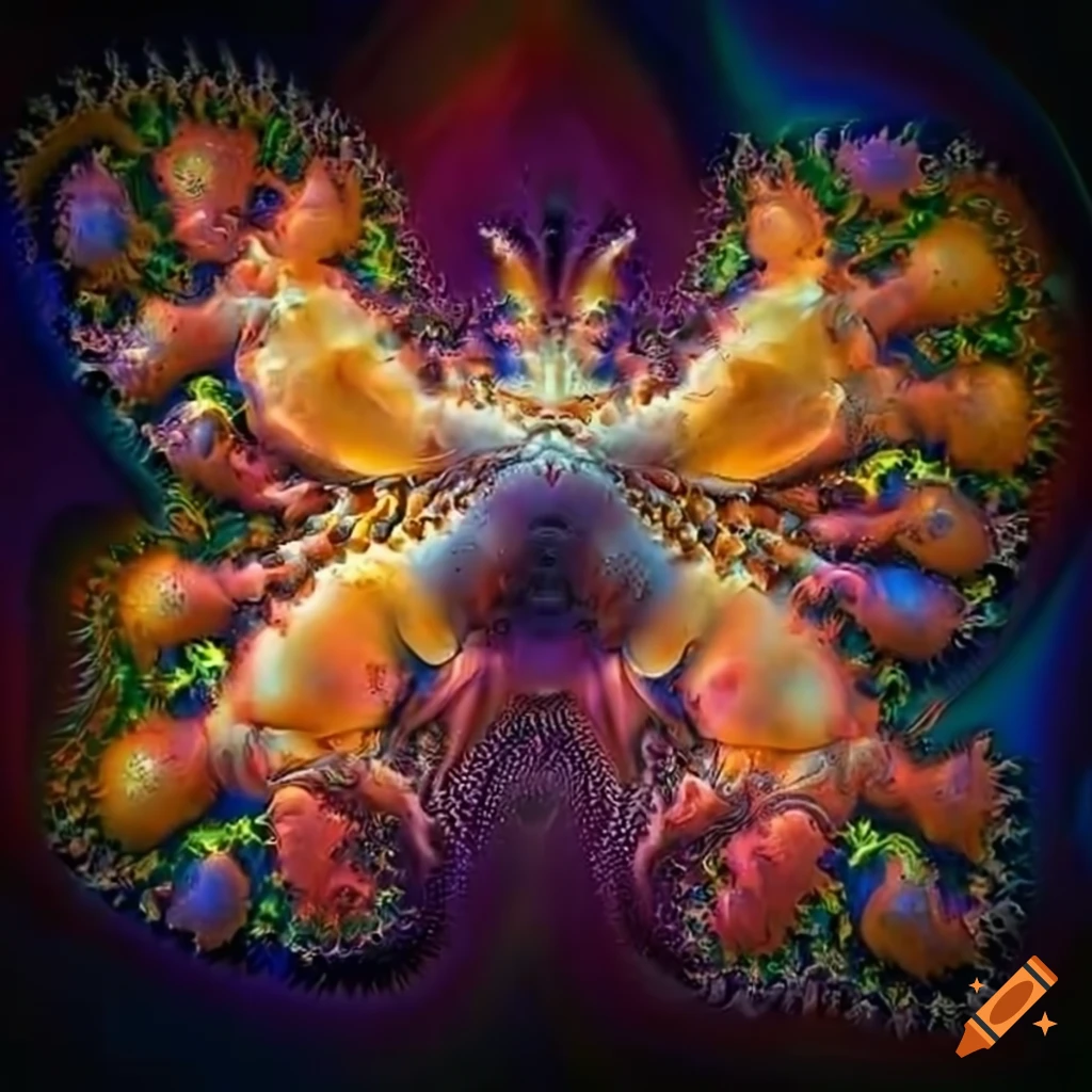 fractal artwork of a massive ghost crab