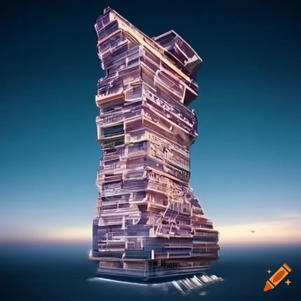 skyscraper built with unconventional materials