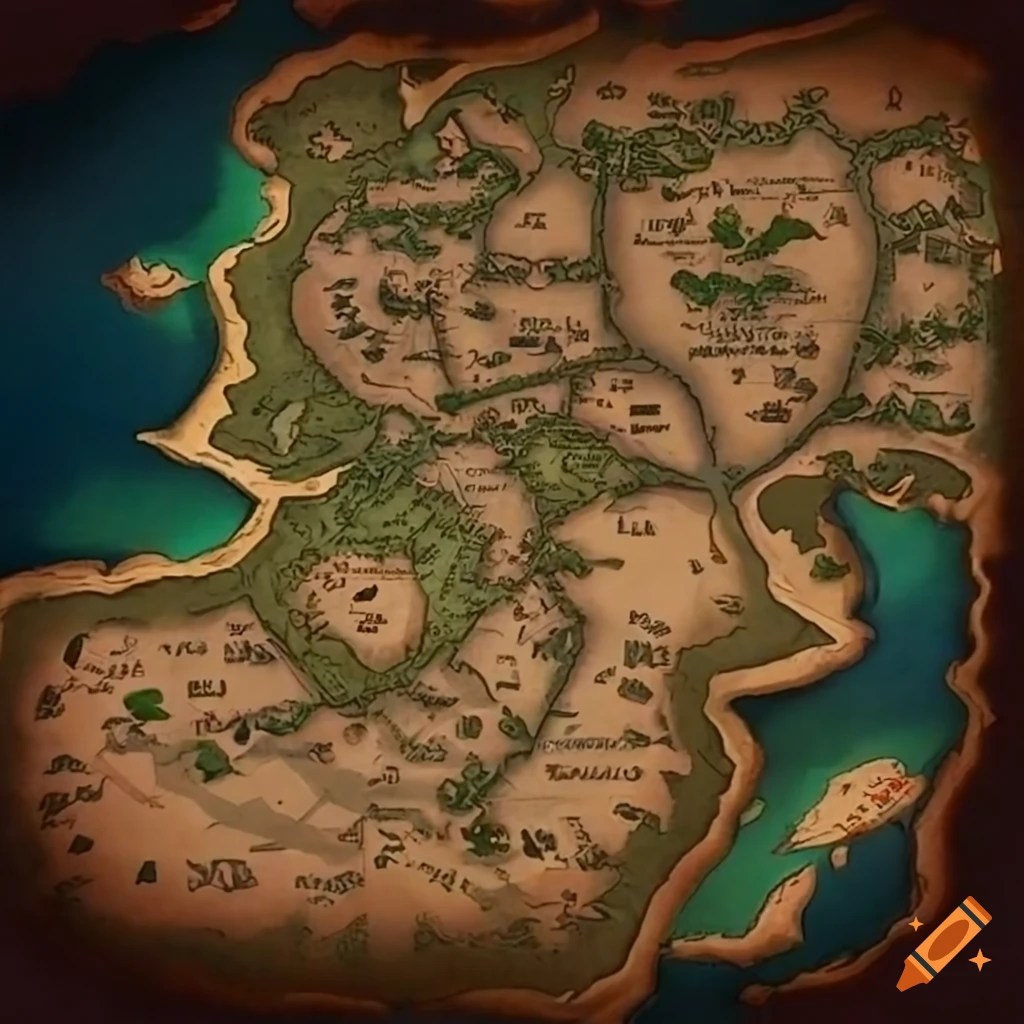 Mystic city map on Craiyon