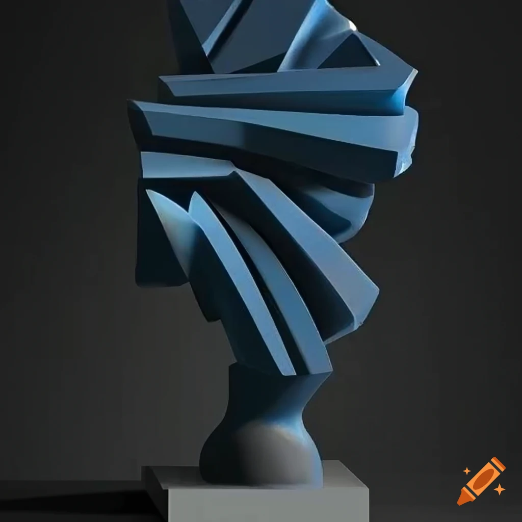 Abstract sculpture bust on Craiyon