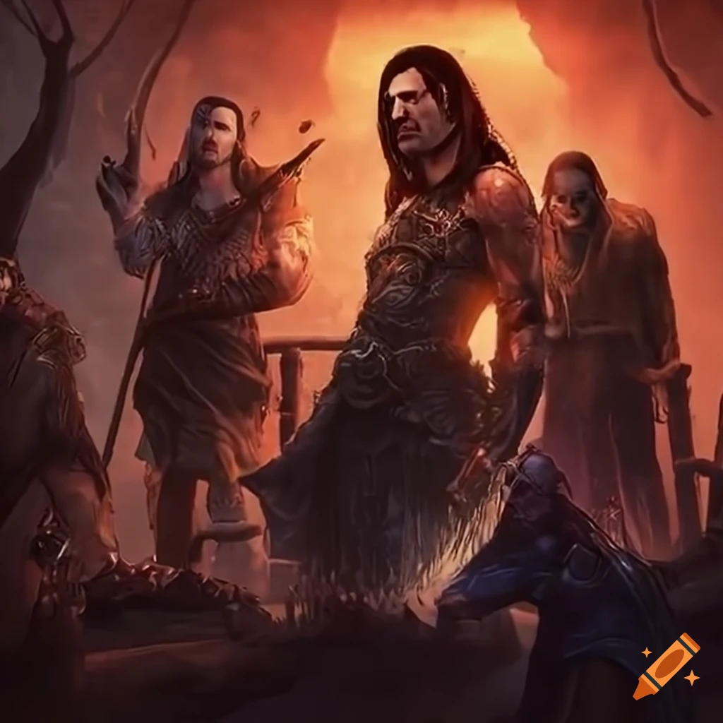 album art for the "Murder Justice" by a Baldur's Gate 3 themed metal band