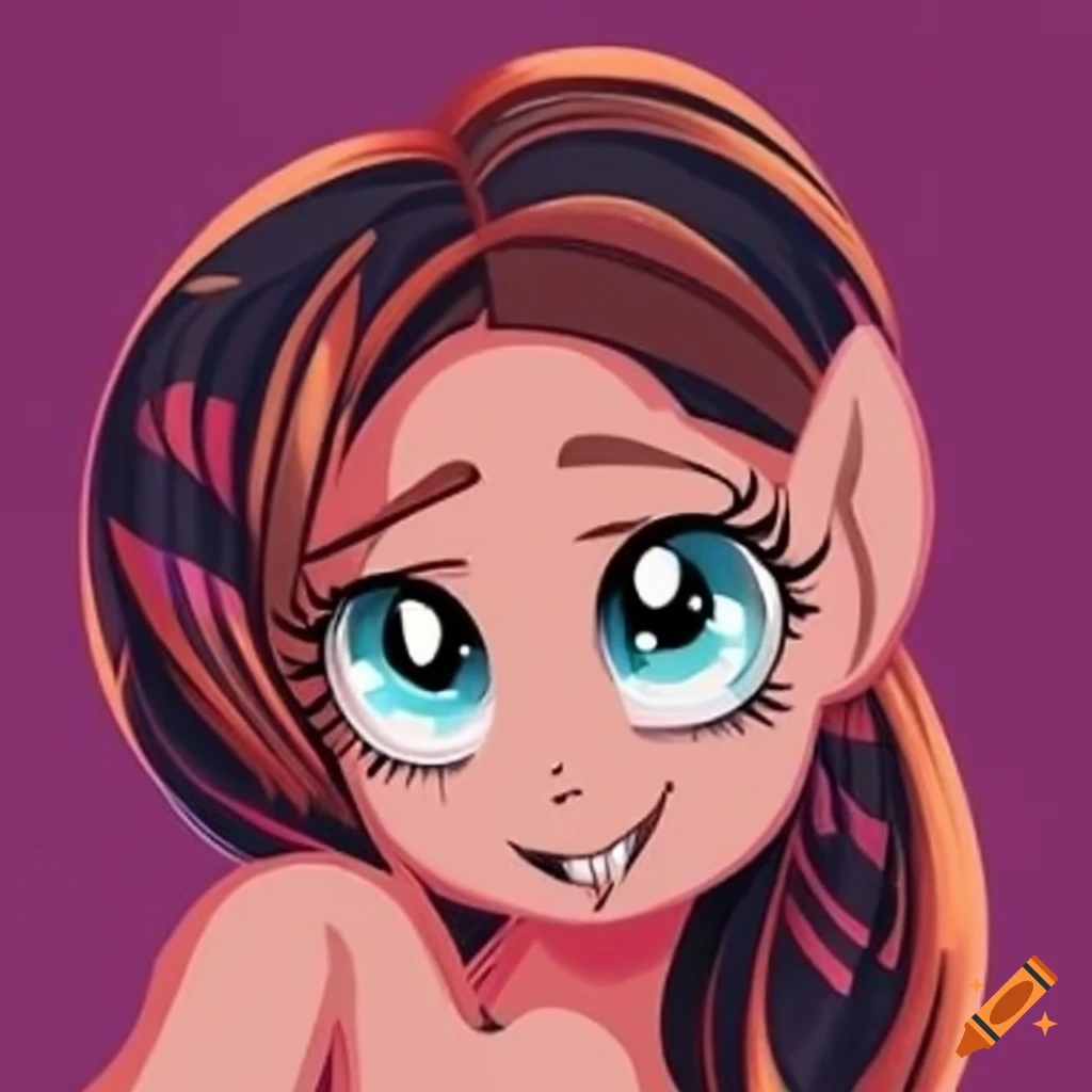 cute pony with colorful mane