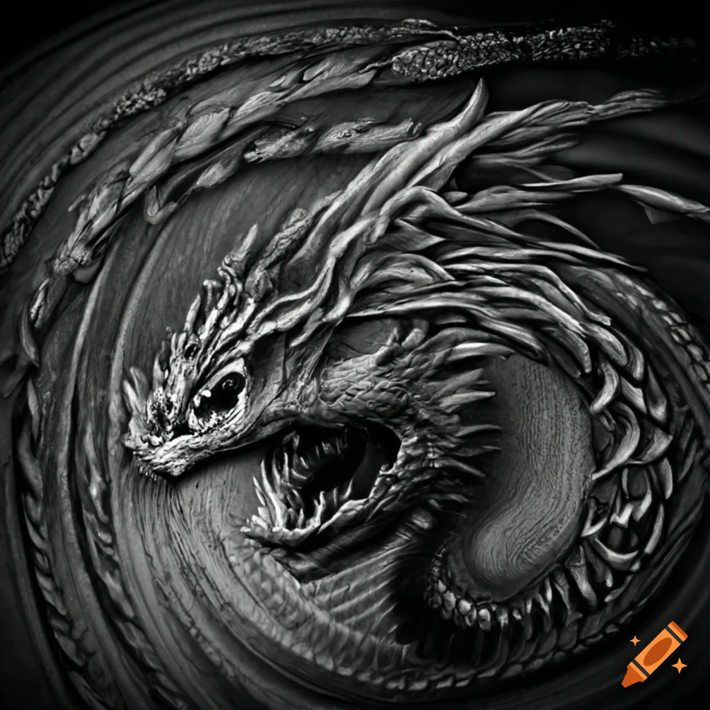 digital artwork of dragons using radio waves
