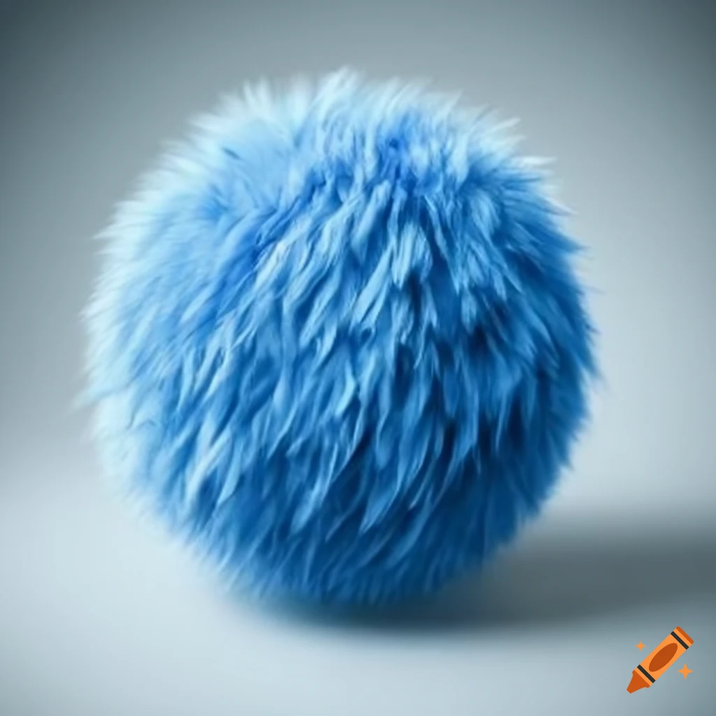 Blue fluffy sphere