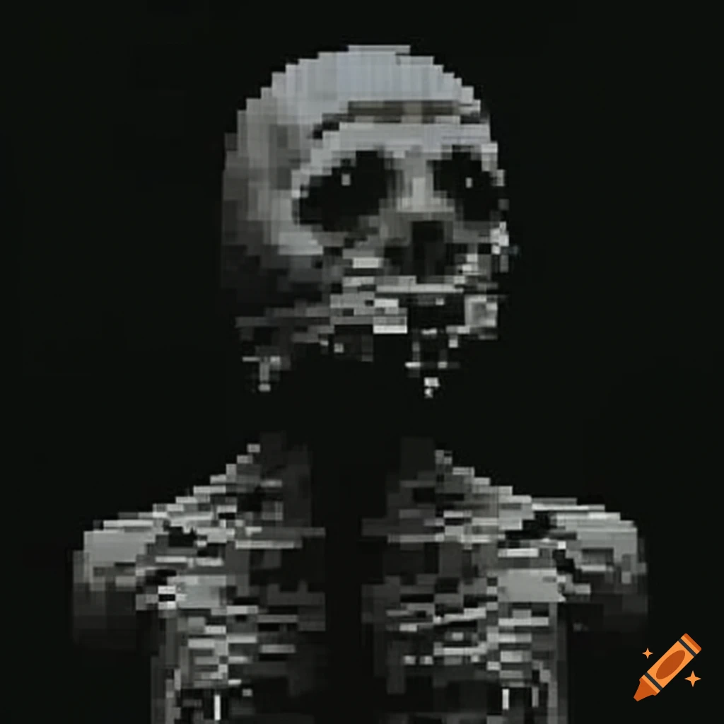 pixel art of a creepy enemy character