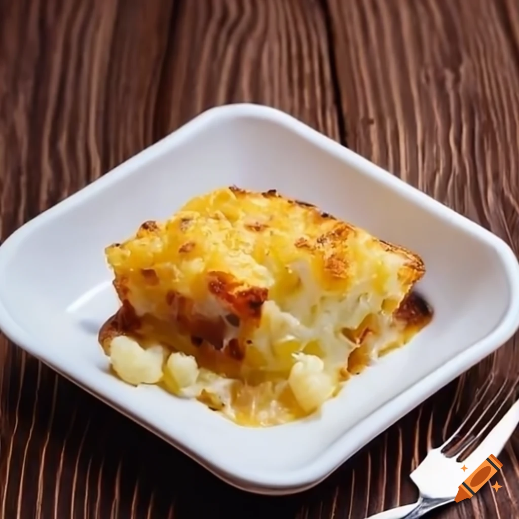Cheesy baked potato and cauliflower casserole on Craiyon