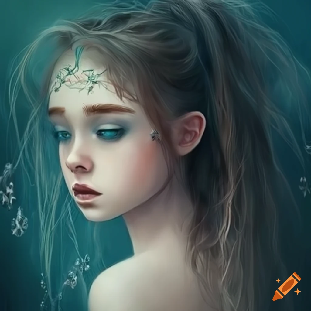 ethereal artwork of young women in a whimsical world