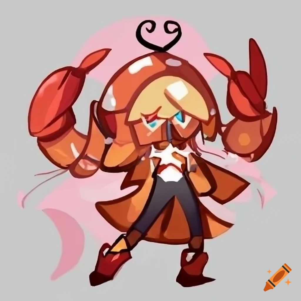 Adorable crab character from cookie run game on Craiyon