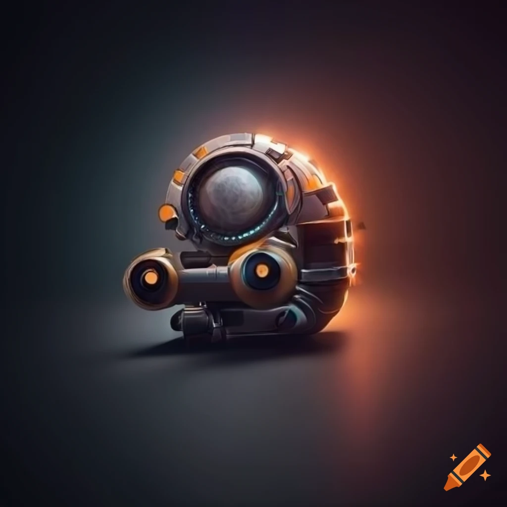 bio-mechanical gadget on a neutral background