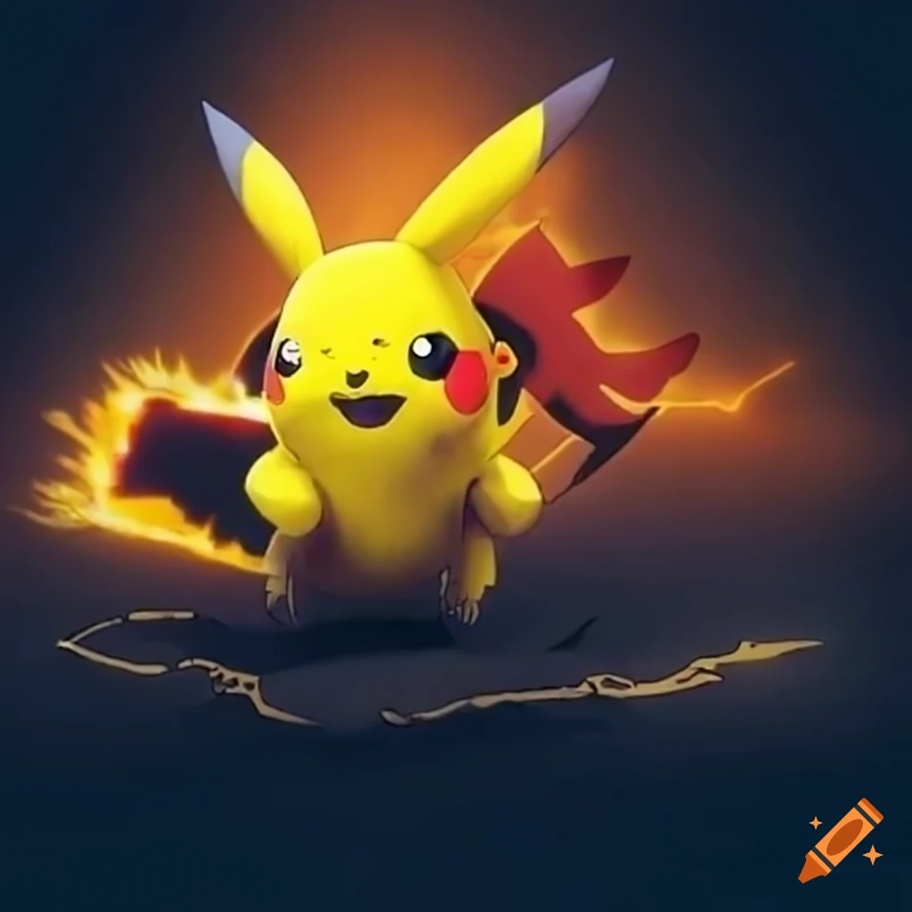 pikachu using thunderbolt attack