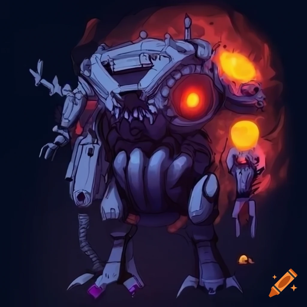 My singing monster shadow-mech-gas character