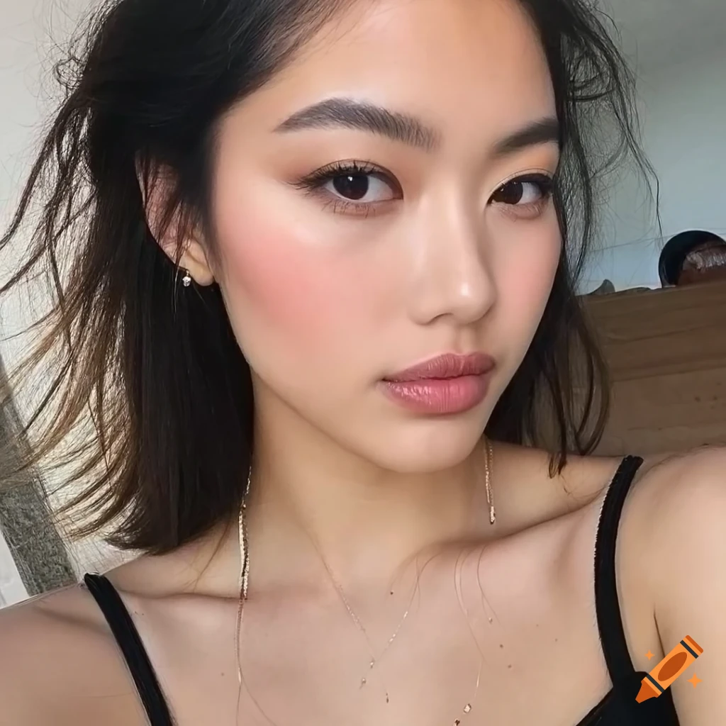 Close up Portrait Of A Young Woman With Sun kissed Skin And Messy Bun close-up-portrait-of-a-young-woman-with-sun-kissed-skin-and-messy-bun