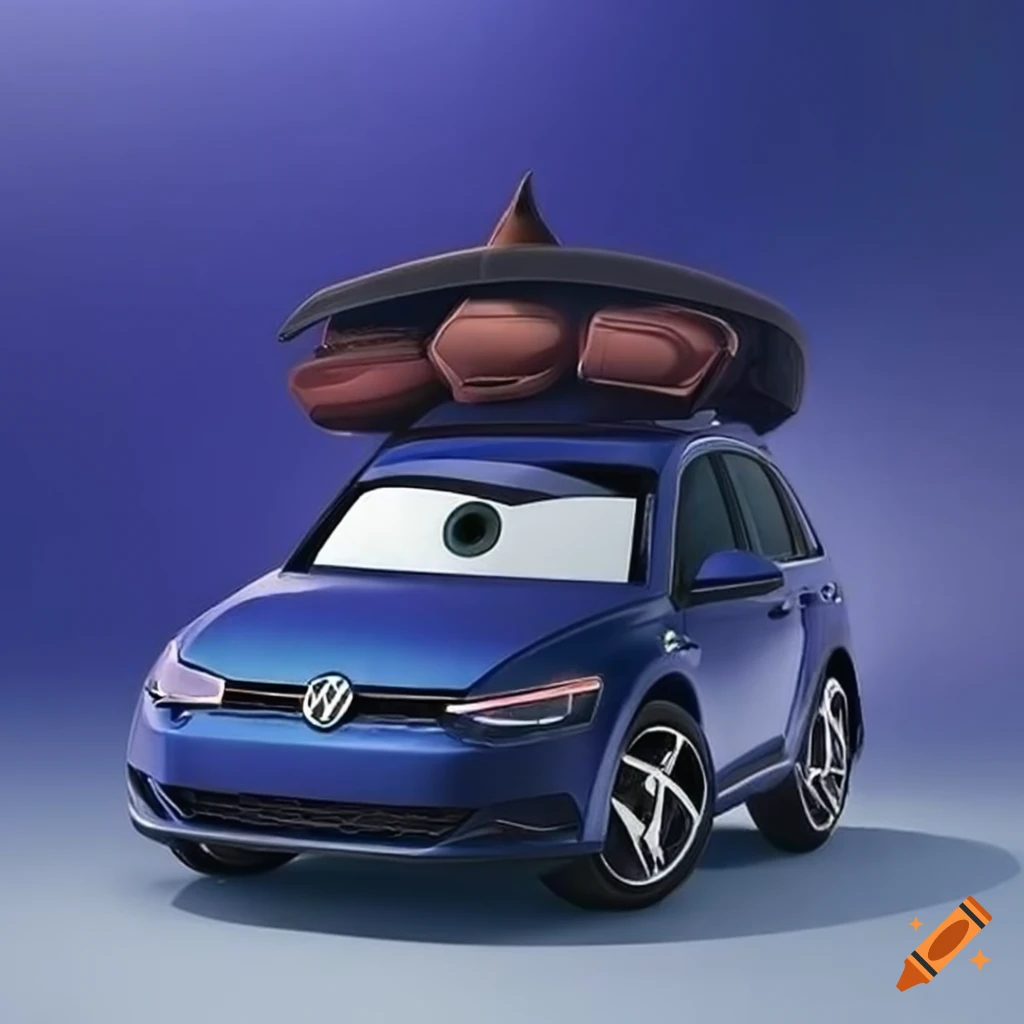 Volkswagen golf 2019 in disney cars style on Craiyon