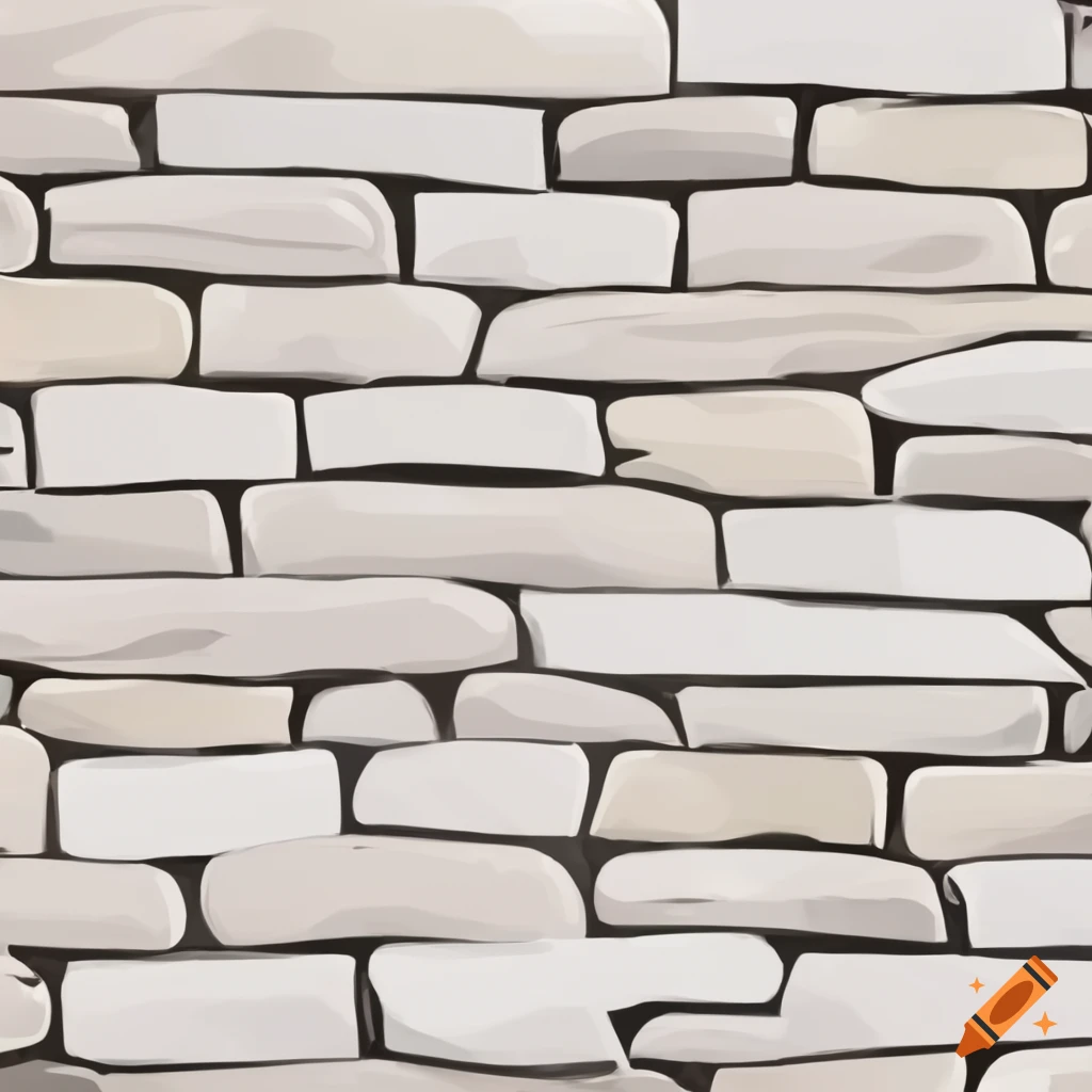 Seamless white stone brick texture on Craiyon