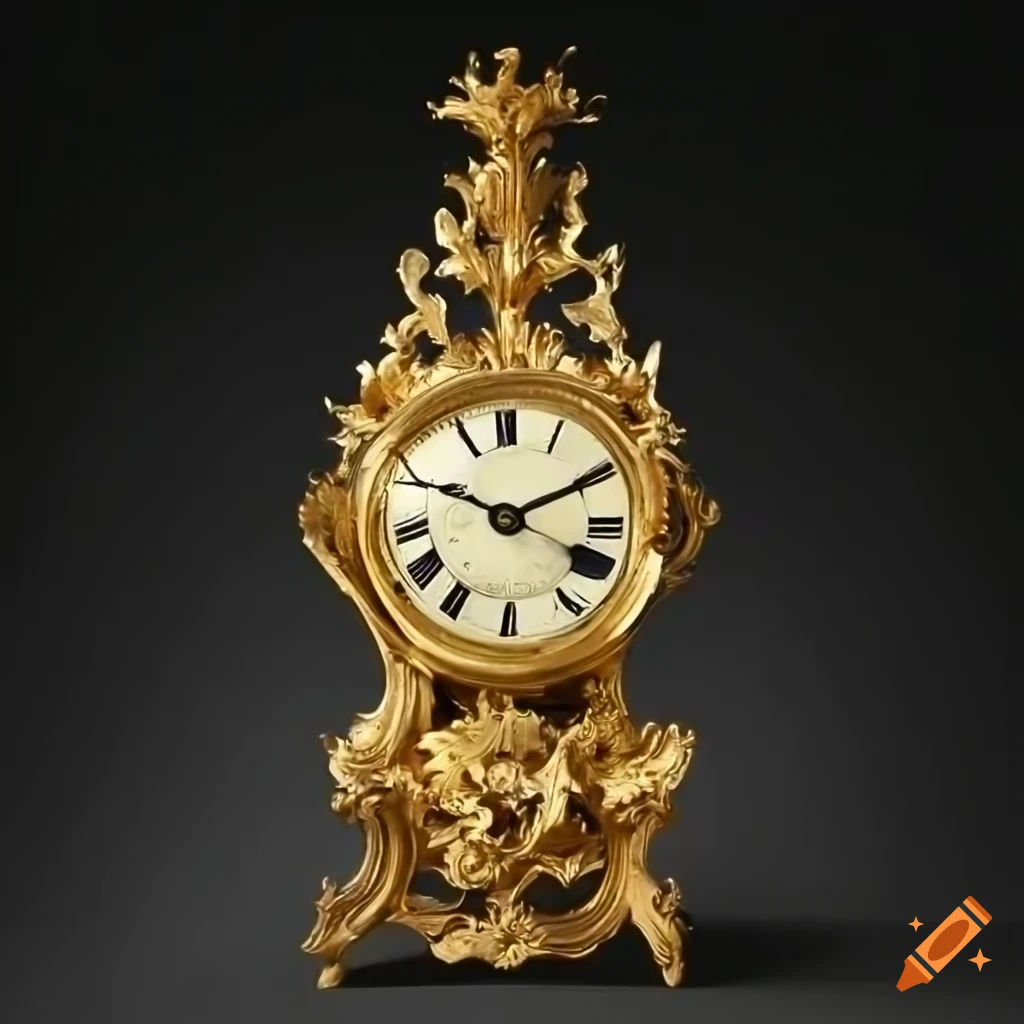 rococo gilded clock