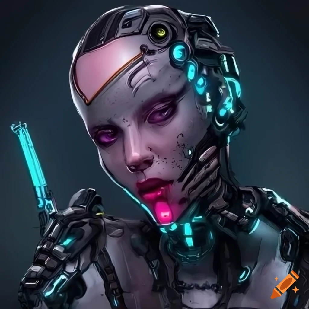 Cyberpunk sci-fi illustration