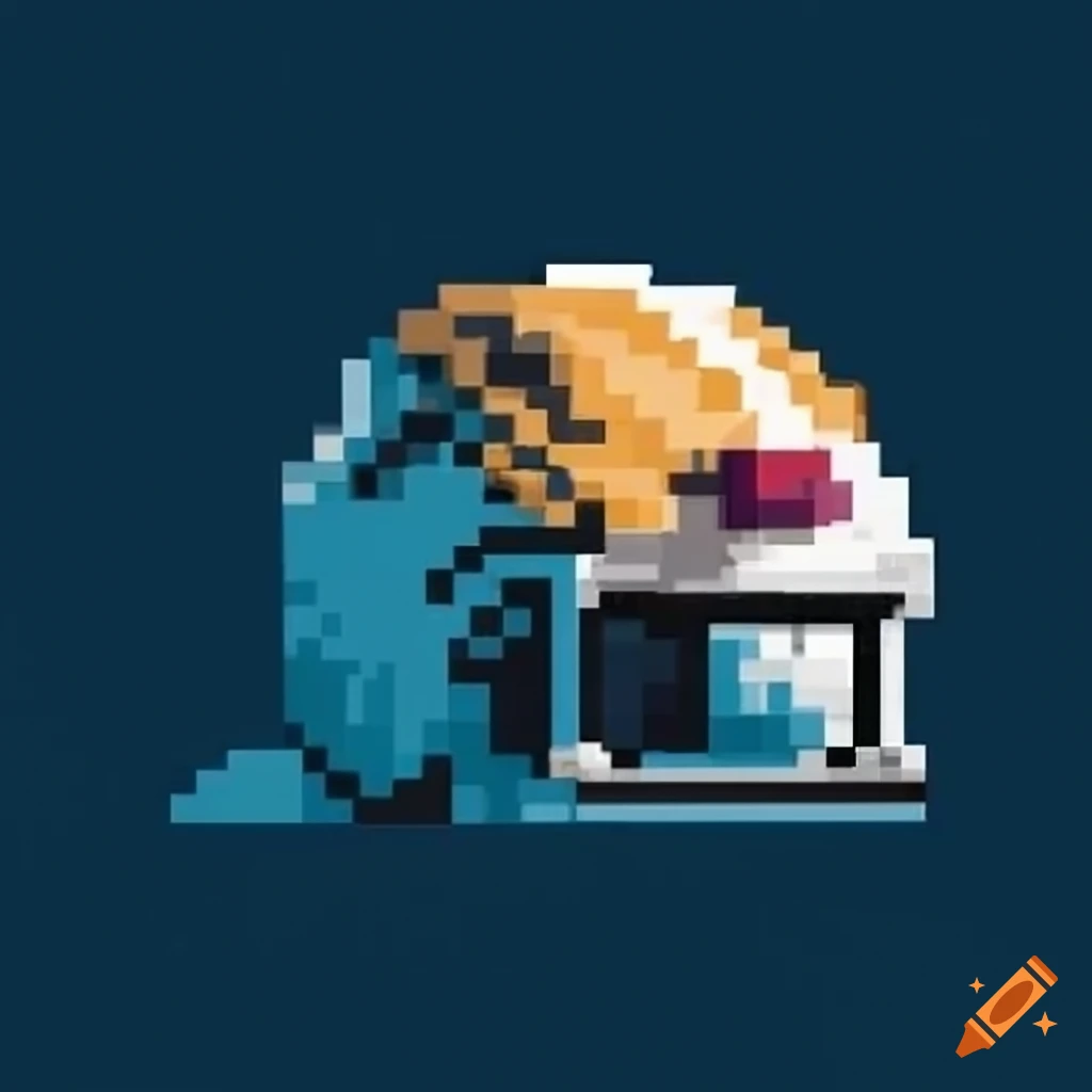 retro 8-bit inspired fantasy football league logo
