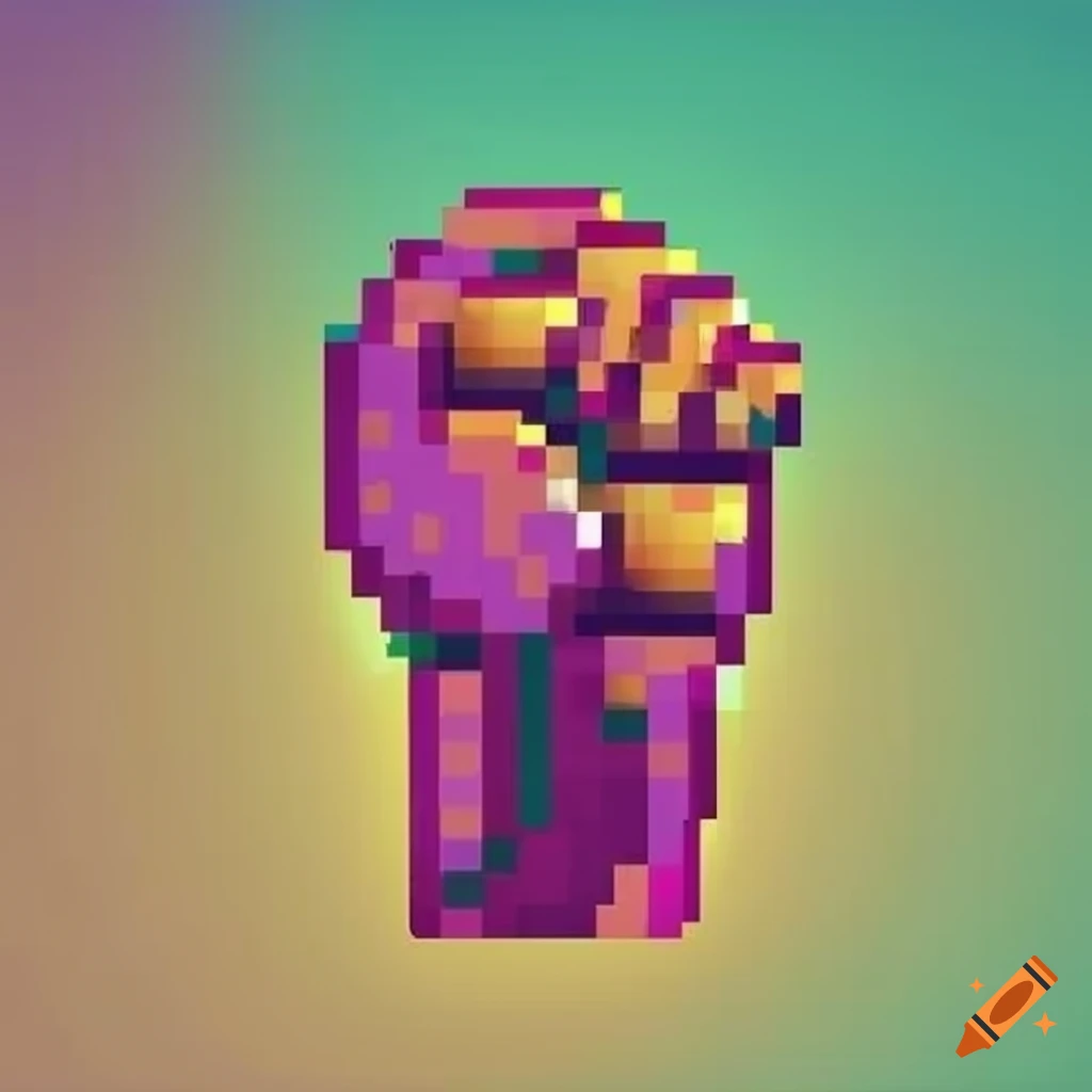 pixelated logo of the word FIST